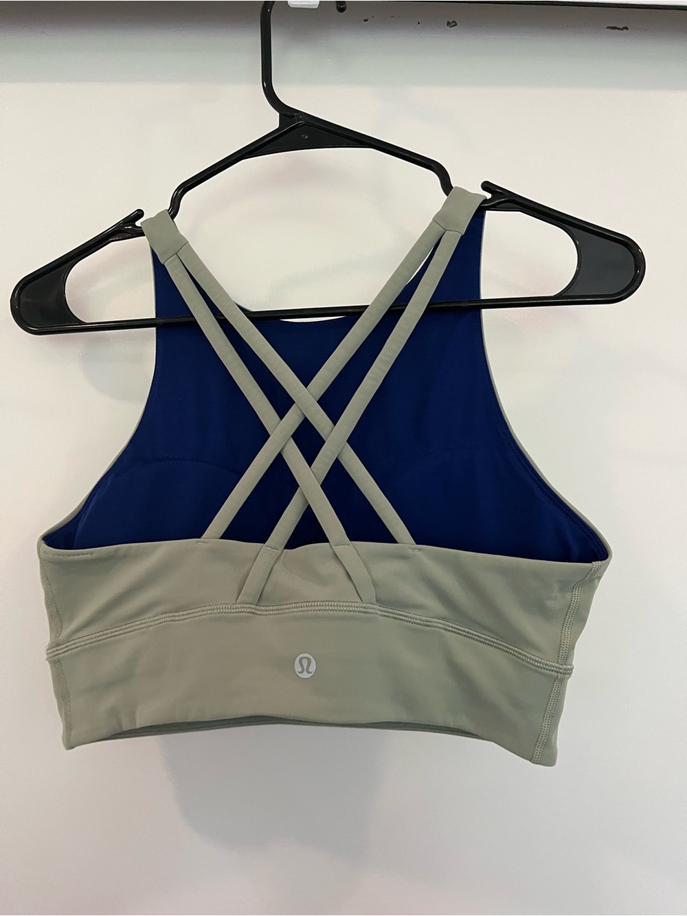 lululemon athletic Crossback Sports Bra in sage green
